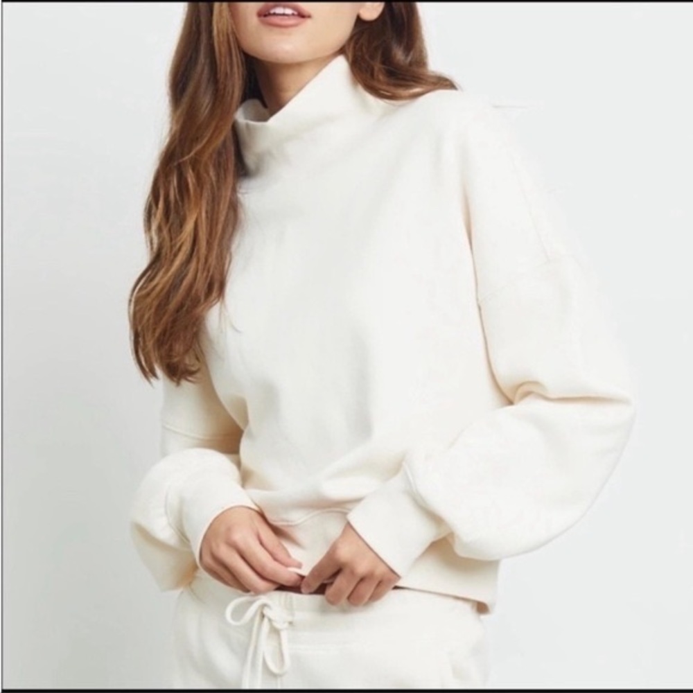 RAILS BLAIR WHITE MOCK NECK SWEATER